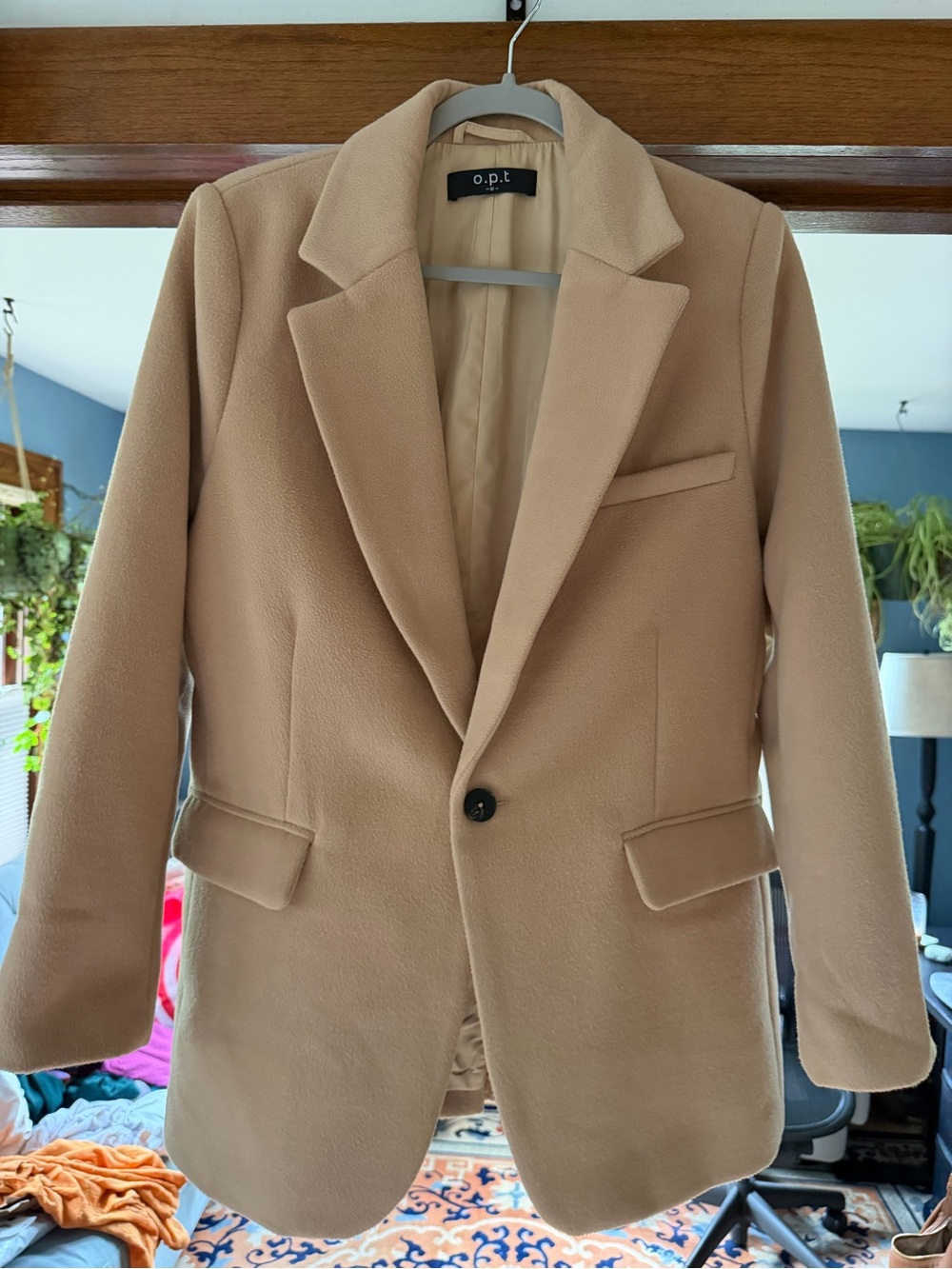 Women's Tan Single-Button Blazer by o.p.t. NEVER WORN
